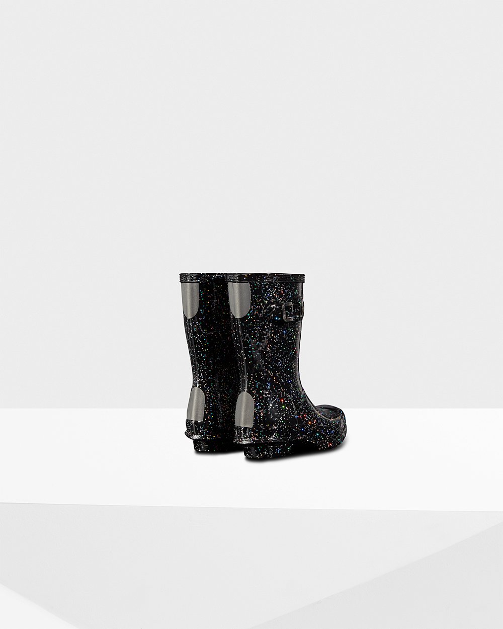 Kids Hunter Original Little Giant Glitter | Rain Boots Black | NZ-54936-ENHY